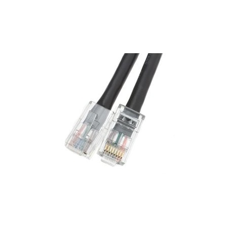 Cable Wholesale Cat6 Black Copper Ethernet Patch Cable, Bootless, POE Compliant, 1 foot 10X8-12201